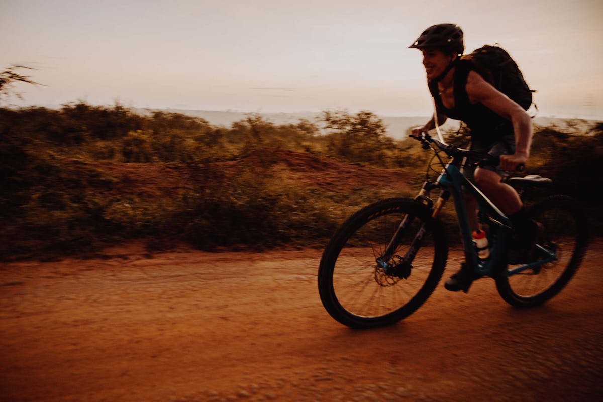 Nichole Baker riding in Uganda