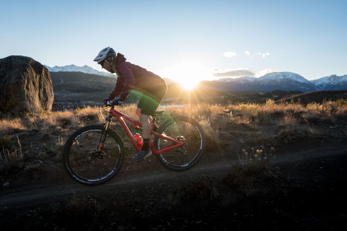 Sarah Rawley riding into the sunset in Colorado