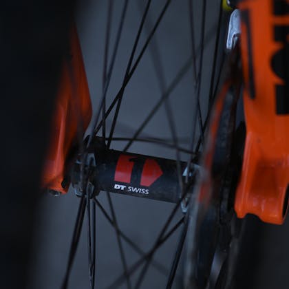 DT Swiss Wheel on Shaun Neers 2020 Yeti SB150 Race Bike