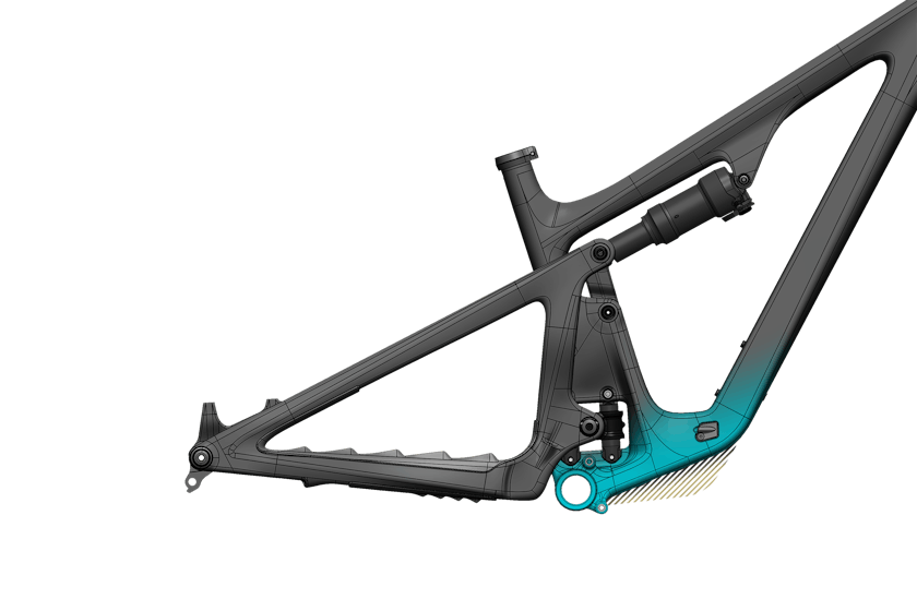 SB120 Downtube Clearance Frame Feature